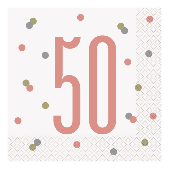 Lautasliinat Numero Valkoinen Pilkuilla - Numero 50