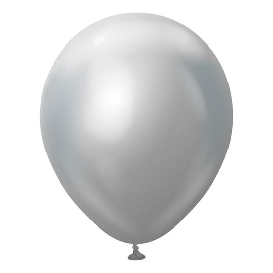 Lateksi-ilmapallot Professional Silver Chrome - 10-pakkaus