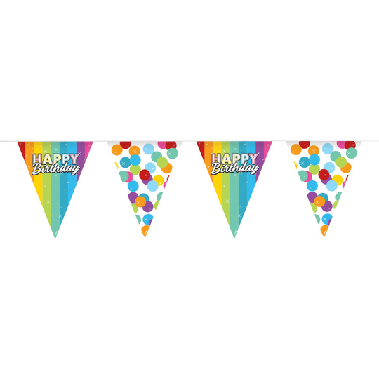 Lippuviirinauha Happy Birthday Rainbow