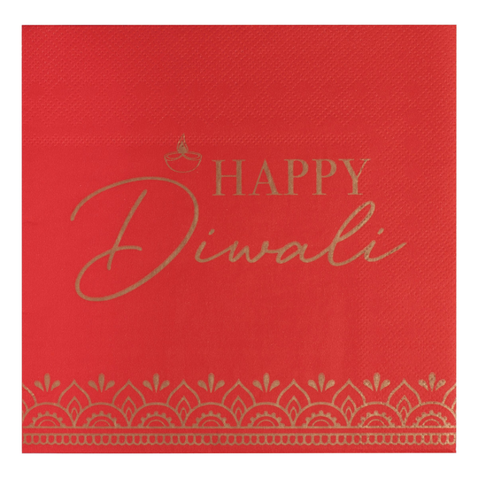 Lautasliinat Happy Diwali - 16-pakkaus