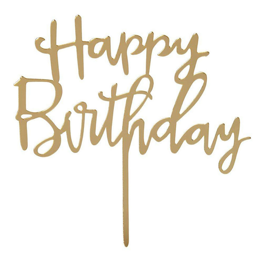 Kakkukoriste Vaaleanpunainen Happy Birthday